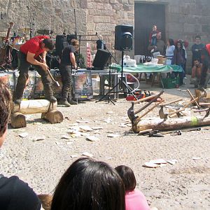 a wood chopping competition