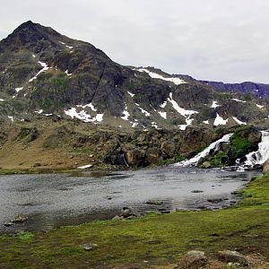 Flower Valley,Waterfall And Lake