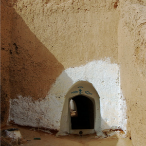 Matmata , entrance to a troglodyte dwelling