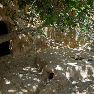 Douiret mosque courtyard with well