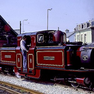 Double Fairlie, Merrdin Emrys at Porthmadog Harbour Station