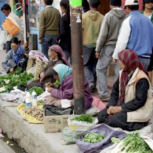 Street traders in Leh