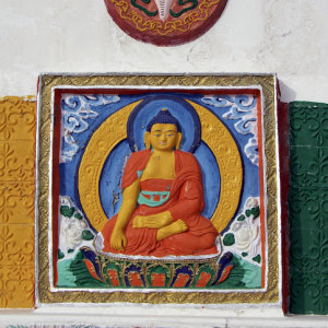Image of Buddha, Shanti Stupa