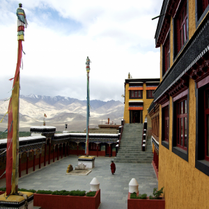 Thiksey Gompa, courtyard