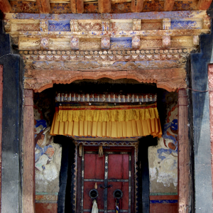 Doorway into the Dukhang, Matho Gompa