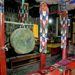 Inside the Dukhang, Matho Gompa