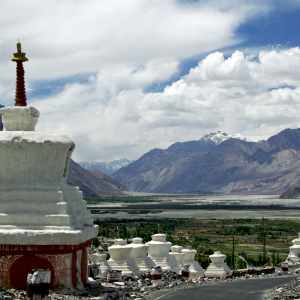 View from the Maitreya Buddha, Diskit