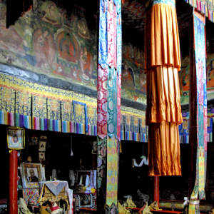 Thrones of the Dalai Lama and the Head Monk in the Dukhang, Likir Gompa