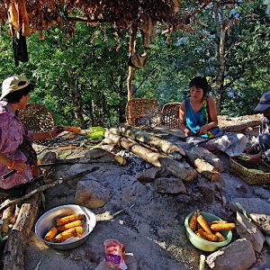 Bhutan - roasting sweet corn