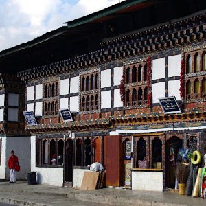 The main street, Paro, Bhutan