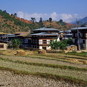 Lobesa village near Chimi Lhakhang, Bhutan