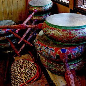 Drums, Jakar Dzong, Bhutan