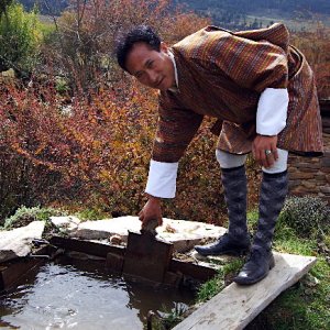 Sluice controlling flow of water to the mill