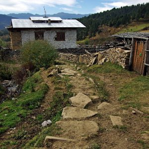 Footpath, Shingkar village, Bhutan