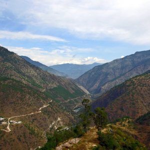 Access road to Trashigang Dzong, Bhutan
