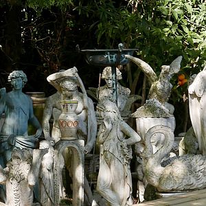 A collection of statuary