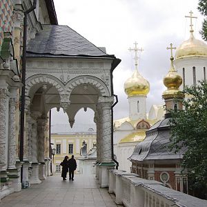 Trinity St Sergius Monastery Refectory with Trinity Cathedral and St Mica's Church
