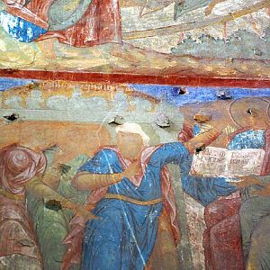 Rostov Veliky Kremlin, St John the Divine - damage to frescoes
