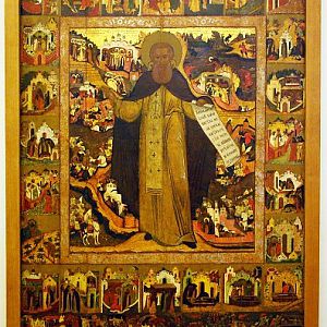 Yaroslavl Art Museum, C17th icon of the Life of St Sergius