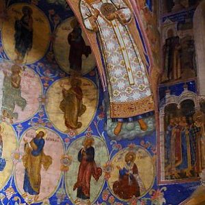 Suzdal, St Euthymius Monastery of Our Saviour - Cathedral of the transfiguration of Our Saviour C17th frescoes