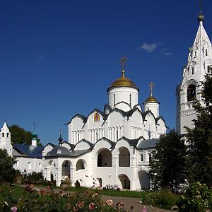35Suzdal, Convent of the Intercession of the Mother of God - Refectory Church, Cathedral and Belfry