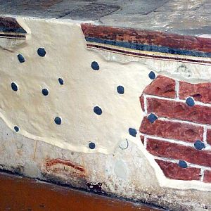 Clay plugs now used to secure plaster to the wall