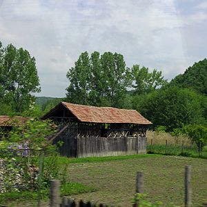 Barn and garden