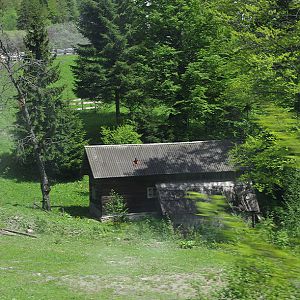 Field barn in the Carpathian Mountains