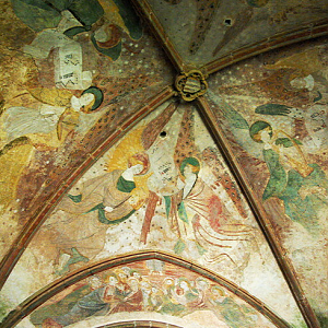 Kernascléden church ceiling
