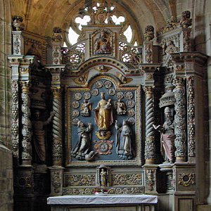 Locronan Church - retable of the rosary