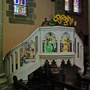 Church of Sacré-Cœur, Plumelec - pulpit