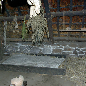 Village de l'An Mil, bed in the larger house