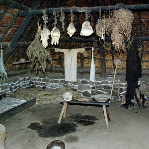 Village de l'An Mil, living area of larger house