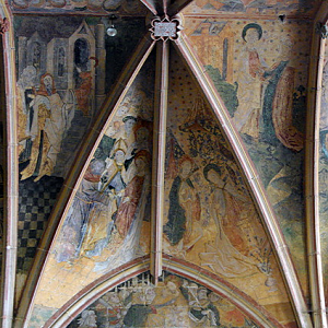 Kernascléden church, roof paintings