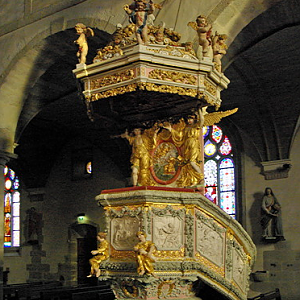 St Thégonnec church pulpit