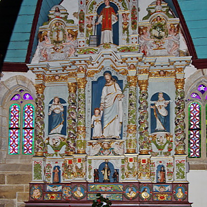 Guimiliau church, retable of St Joseph