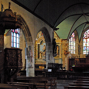 Guimiliau church, interior