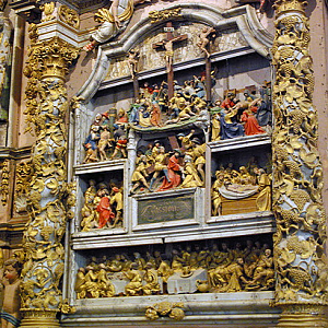 Lampaul-Guimiliau church - Retable of the Passion, detail