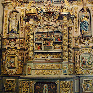 Lampaul-Guimiliau church - Retable of the Passion