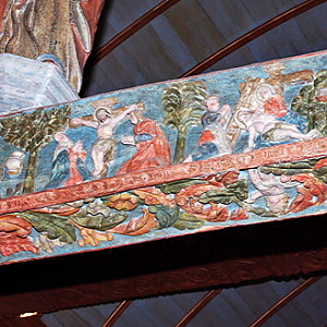 Lampaul-Guimiliau church - detail of the rood