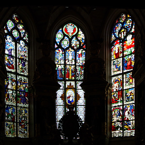 La Martyre church, east window