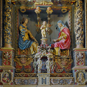 Commana church, Retable of St Anne.