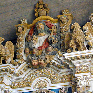 Commana church, Retable of the Five Wounds