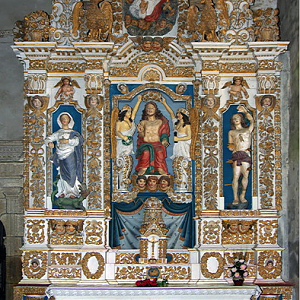 Commana church, Retable of the Five Wounds