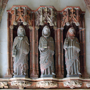 Church of St Herbot, apostles in the south porch