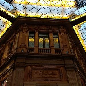 Roof in gallery on walk from the Pantheon to Trevi Fountain