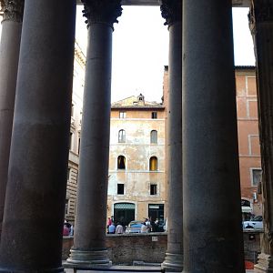 View out the Pantheon doors