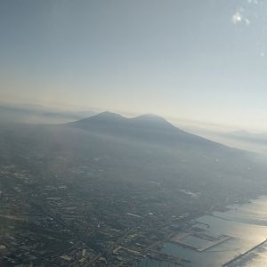 Last glimpse of Vesuvius from the plane
