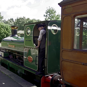 Steam loco, Rowley Station, Beamish
