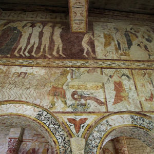 Lavardin, Église St-Genest, Last Judgement.png
